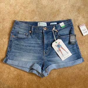 Celebrity Pink High Waist Denim Shorts - Blue